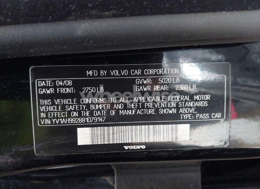 Photo 9 of 2008 Volvo S80 T6 (VIN YV1AH992881079147)