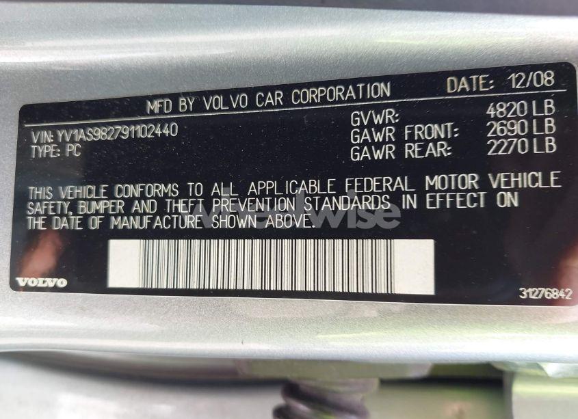 Photo 9 of 2009 Volvo S80 3.2 (VIN YV1AS982791102440)