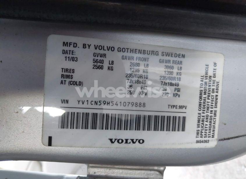 Photo 9 of 2004 Volvo Xc90 2.5T (VIN YV1CN59H541079888)
