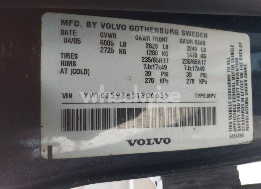 Photo 9 of 2005 Volvo Xc90 2.5T AWD (VIN YV1CZ592851206635)