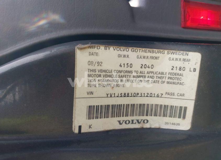 Photo 9 of 1993 Volvo 940 N/A (VIN YV1JS8830P3120167)