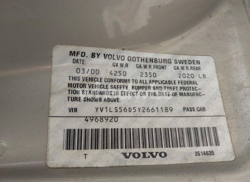 Photo 9 of 2000 Volvo S70 GLT/SE (VIN YV1LS56D5Y2661189)
