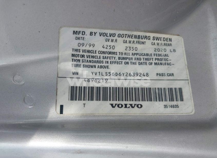 Photo 9 of 2000 Volvo S70 GLT/GLT SE (VIN YV1LS56D6Y2639248)