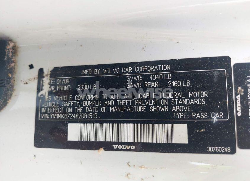 Photo 9 of 2008 Volvo C30 T5 R-DESIGN/T5 VERSION 1.0/T5 VERSION 2.0 (VIN YV1MK672482081519)