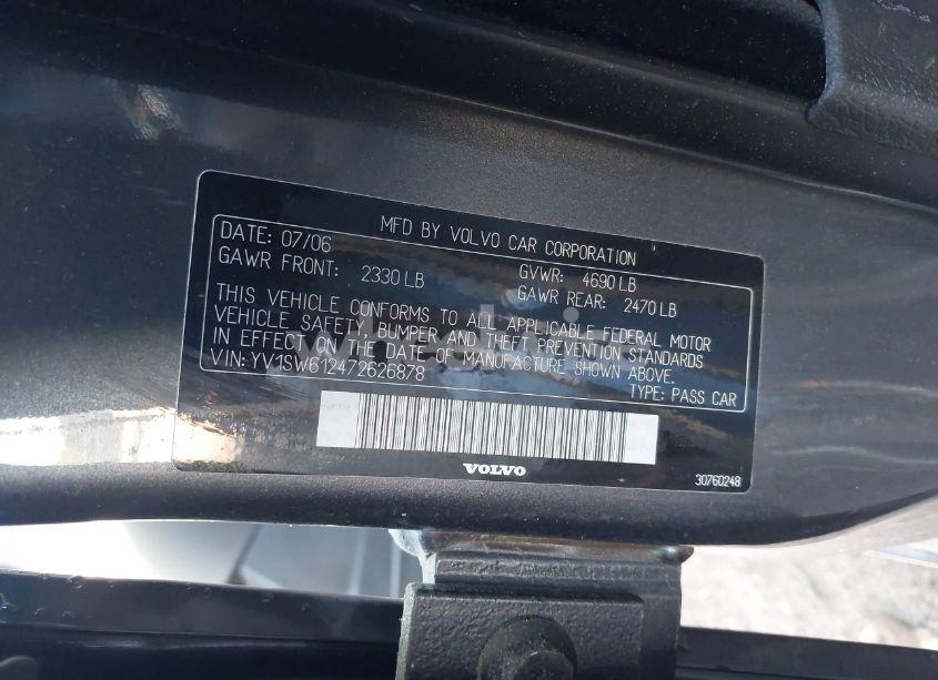 Photo 9 of 2007 Volvo V70 2.4 (VIN YV1SW612472626878)