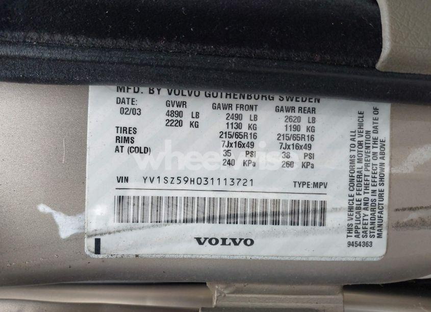 Photo 9 of 2003 Volvo Xc70 2.5T (VIN YV1SZ59H031113721)