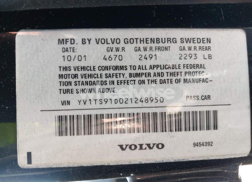 Photo 9 of 2002 Volvo S80 EXECUTIVE/T6 (VIN YV1TS91D021248950)