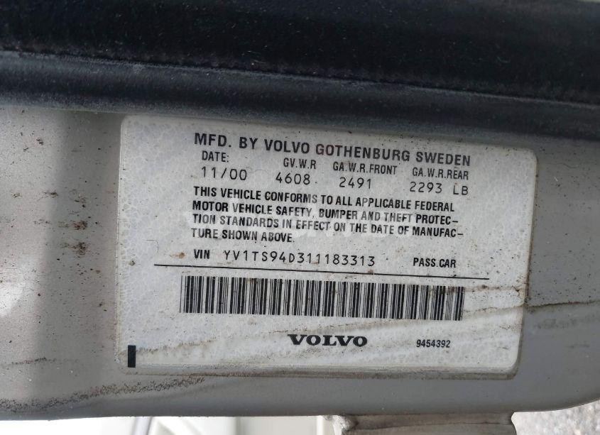 Photo 9 of 2001 Volvo S80 2.9 (VIN YV1TS94D311183313)