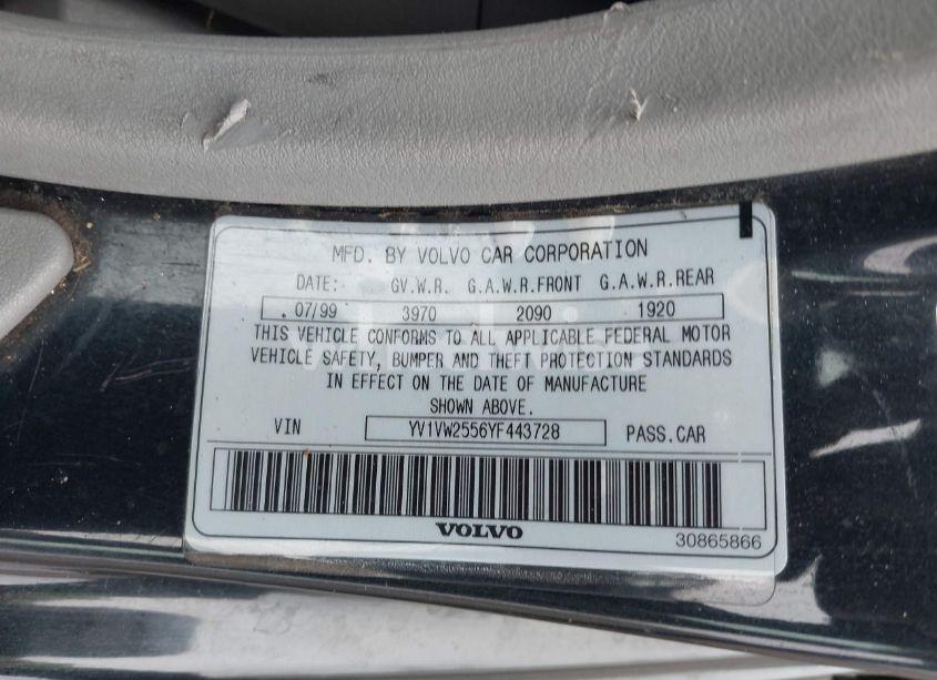 Photo 9 of 2000 Volvo V40 (VIN YV1VW2556YS443728)