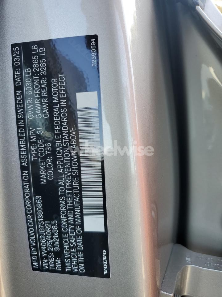 Photo 13 of 2025 VOLVO XC90 PLUS (VIN YV4062JB7S1380863)