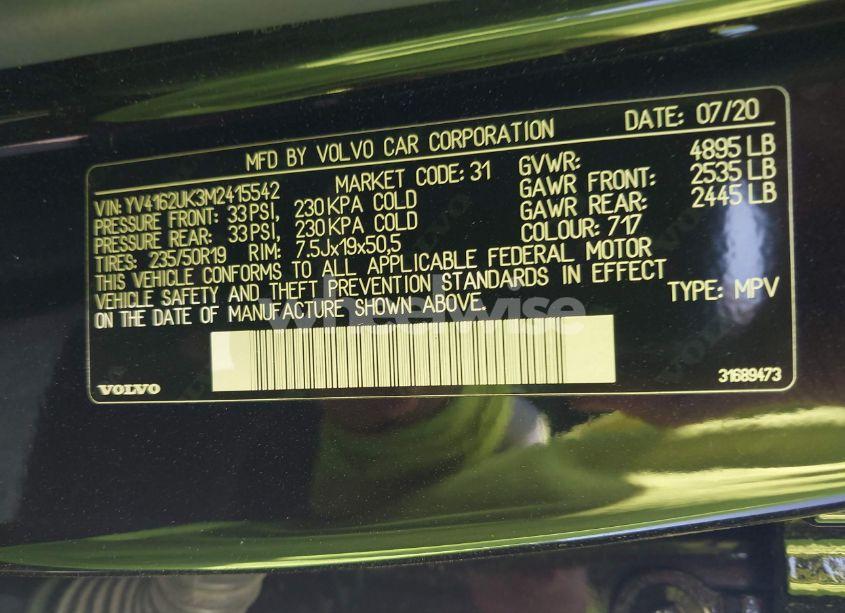 Photo 9 of 2021 Volvo Xc40 T5 MOMENTUM (VIN YV4162UK3M2415542)