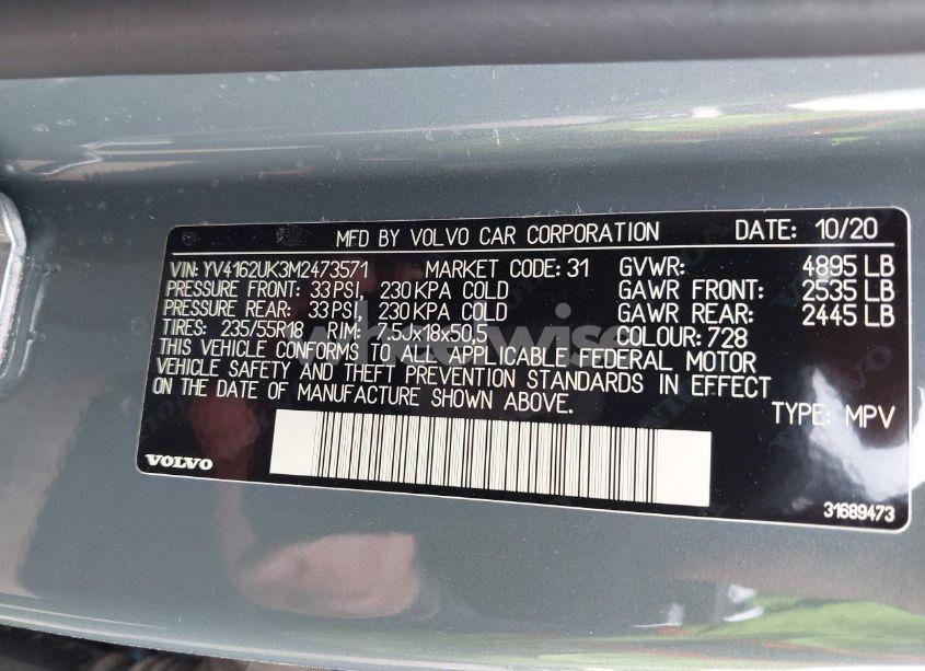 Photo 9 of 2021 Volvo Xc40 T5 MOMENTUM (VIN YV4162UK3M2473571)