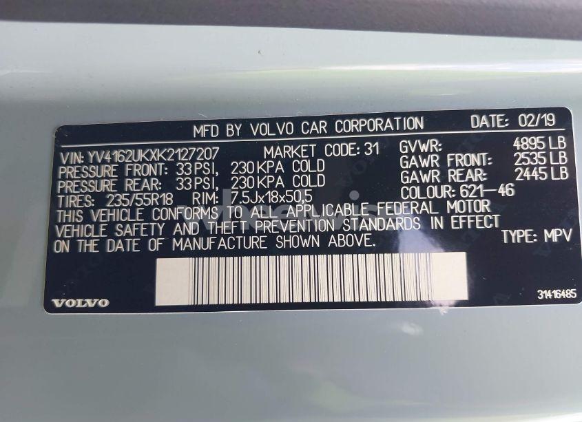 Photo 9 of 2019 Volvo Xc40 T5 MOMENTUM (VIN YV4162UKXK2127207)