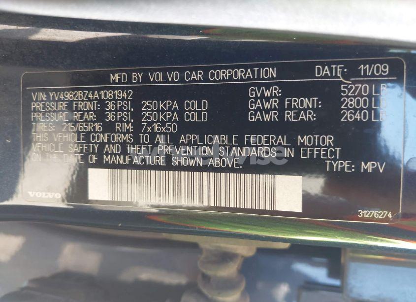 Photo 9 of 2010 Volvo Xc70 3.2 (VIN YV4982BZ4A1081942)