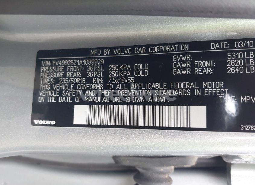 Photo 9 of 2010 Volvo Xc70 T6 (VIN YV4992BZ1A1089929)