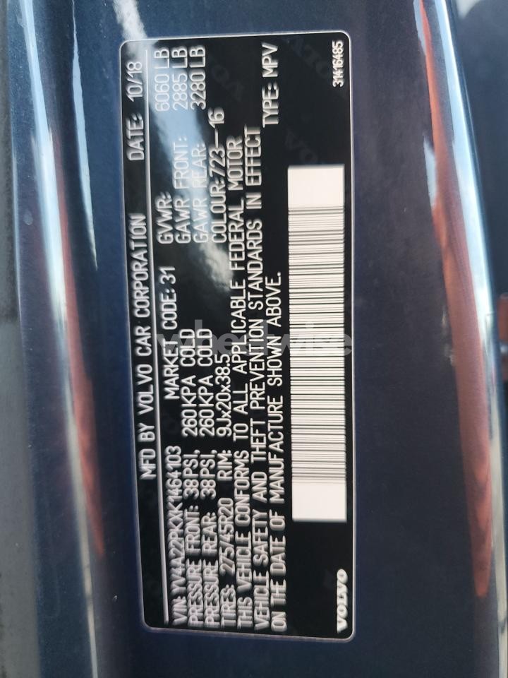 Photo 13 of 2019 VOLVO XC90 T6 MOMENTUM (VIN YV4A22PKXK1464103)