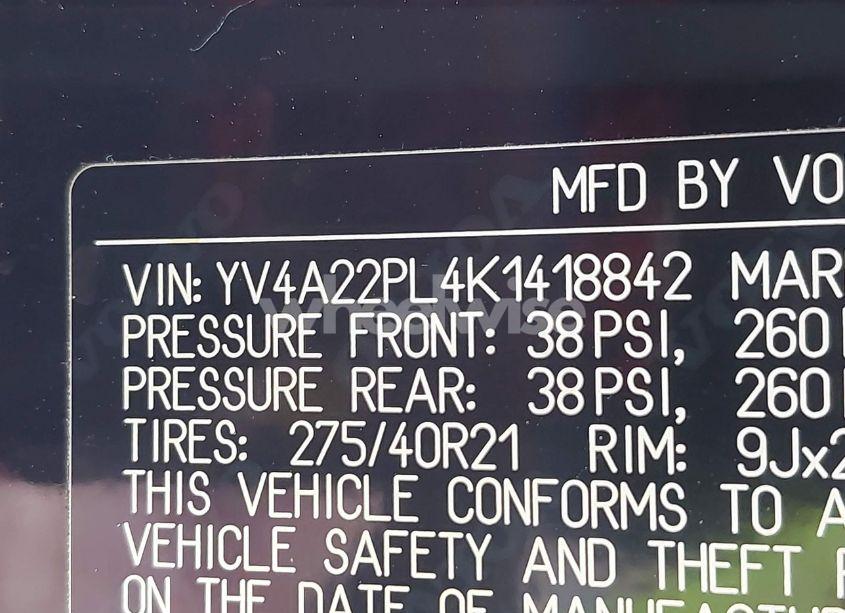 Photo 9 of 2019 Volvo Xc90 T6 INSCRIPTION (VIN YV4A22PL4K1418842)