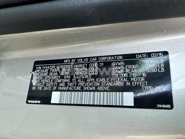 Photo 5 of 2016 VOLVO XC90 T6 (VIN YV4A22PLXG1000681)