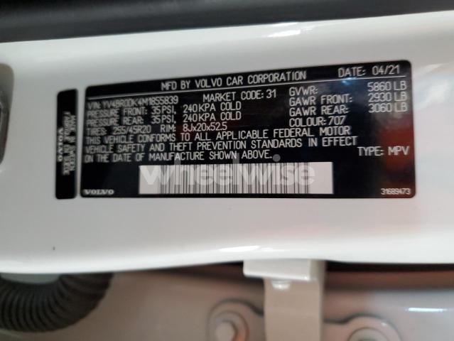 Photo 9 of 2021 VOLVO XC60 T8 RECHARGE INSCRIPTION EXPRESS (VIN YV4BR0DK4M1855839)