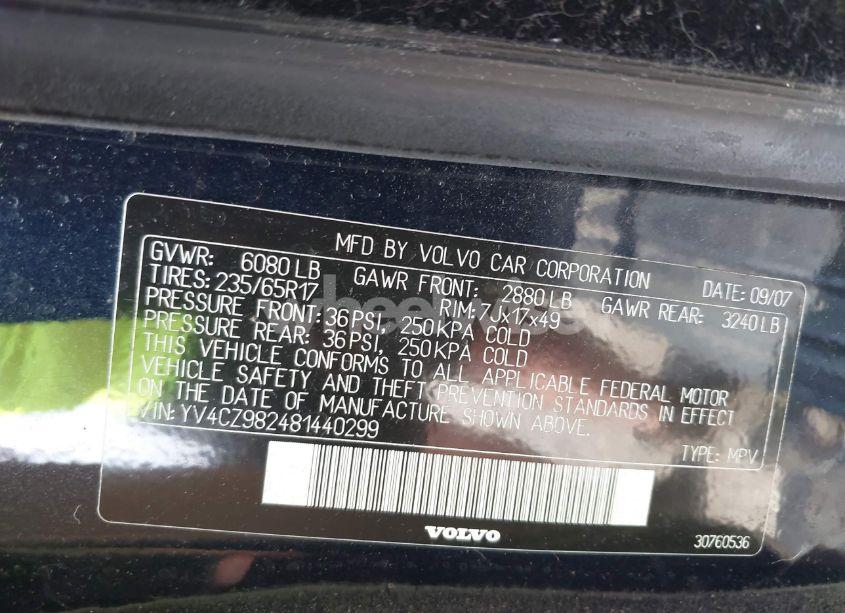 Photo 9 of 2008 Volvo Xc90 3.2 (VIN YV4CZ982481440299)