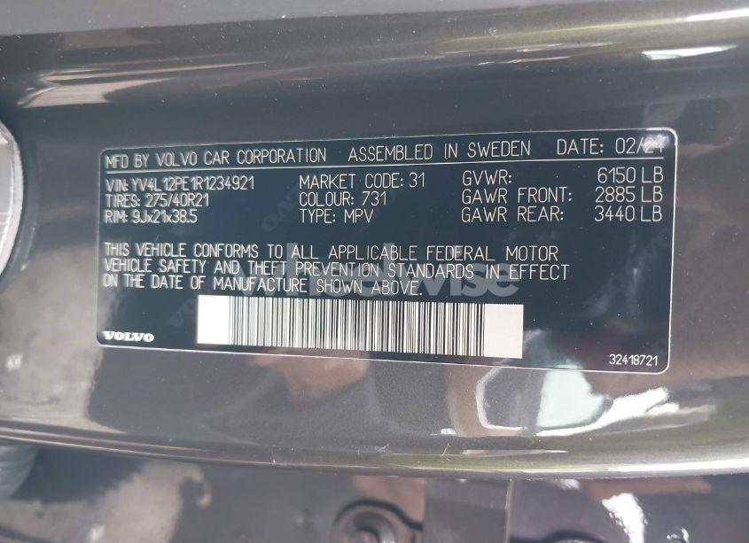 Photo 9 of 2024 Volvo Xc90 B5 PLUS BRIGHT THEME (VIN YV4L12PE1R1234921)