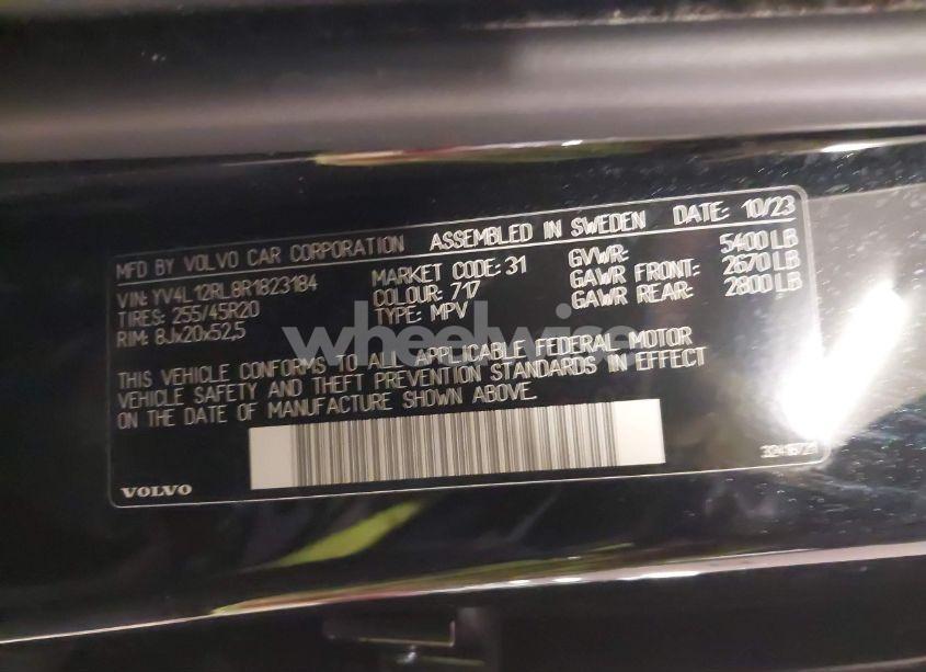 Photo 9 of 2024 Volvo Xc60 PLUS DARK THEME (VIN YV4L12RL8R1823184)