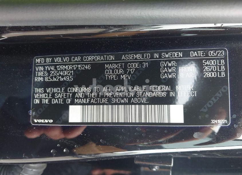 Photo 9 of 2024 Volvo Xc60 B5 ULTIMATE DARK THEME (VIN YV4L12RM0R1715246)