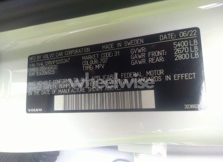 Photo 9 of 2023 Volvo Xc60 B5 PLUS BRIGHT THEME (VIN YV4L12RN1P1205347)