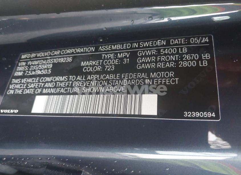 Photo 9 of 2025 Volvo Xc60 B5 CORE (VIN YV4M12RJ5S1019238)