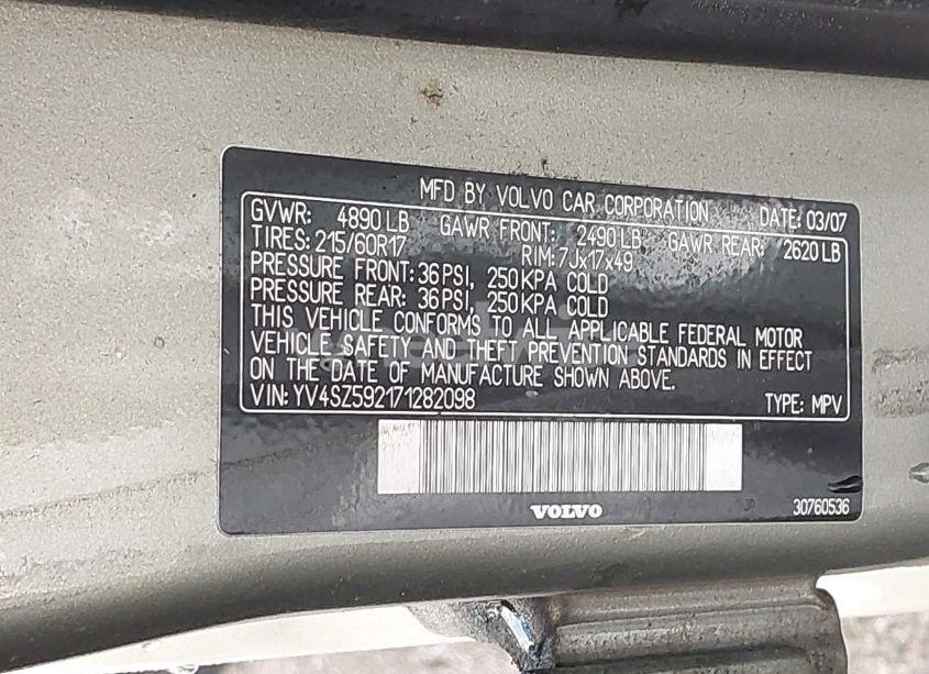 Photo 9 of 2007 Volvo Xc70 2.5T (VIN YV4SZ592171282098)