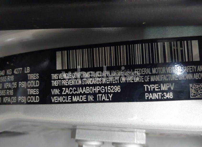 Photo 9 of 2017 Jeep Renegade SPORT FWD (VIN ZACCJAAB0HPG15296)