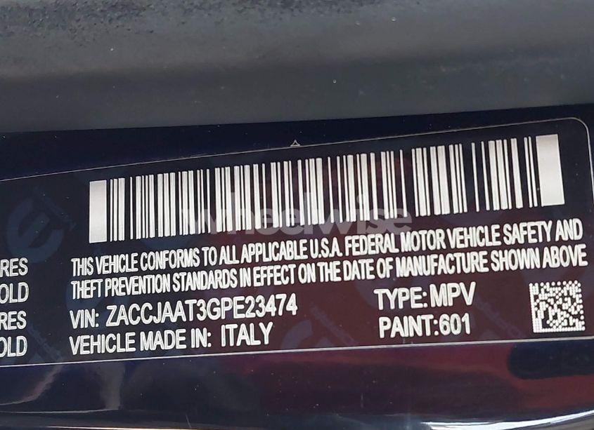 Photo 9 of 2016 Jeep Renegade SPORT (VIN ZACCJAAT3GPE23474)