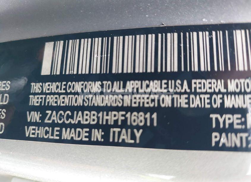 Photo 9 of 2017 Jeep Renegade LATITUDE FWD (VIN ZACCJABB1HPF16811)