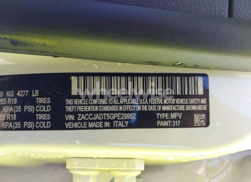 Photo 9 of 2016 Jeep Renegade LIMITED (VIN ZACCJADT5GPE29952)