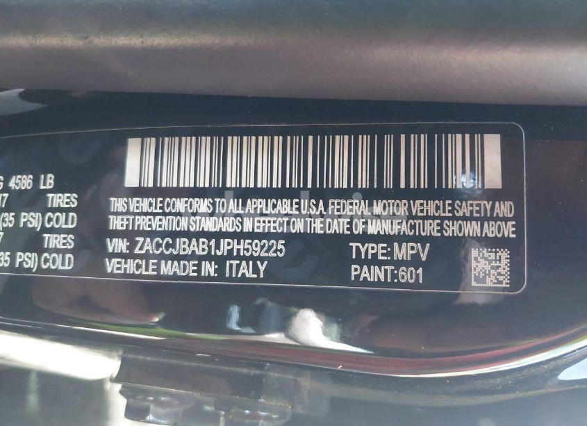 Photo 9 of 2018 Jeep Renegade UPLAND EDITION 4X4 (VIN ZACCJBAB1JPH59225)