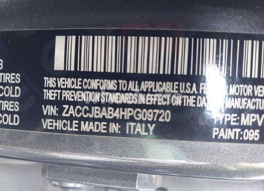 Photo 9 of 2017 Jeep Renegade SPORT 4X4 (VIN ZACCJBAB4HPG09720)