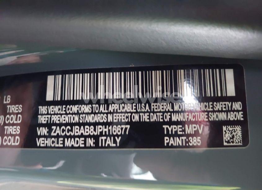 Photo 9 of 2018 Jeep Renegade SPORT 4X4 (VIN ZACCJBAB8JPH16677)