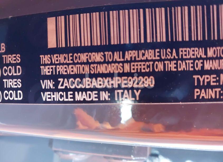 Photo 9 of 2017 Jeep Renegade SPORT (VIN ZACCJBABXHPE92290)