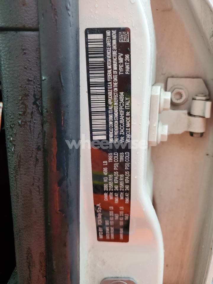 Photo 12 of 2015 JEEP RENEGADE SPORT (VIN ZACCJBAH0FPC34894)