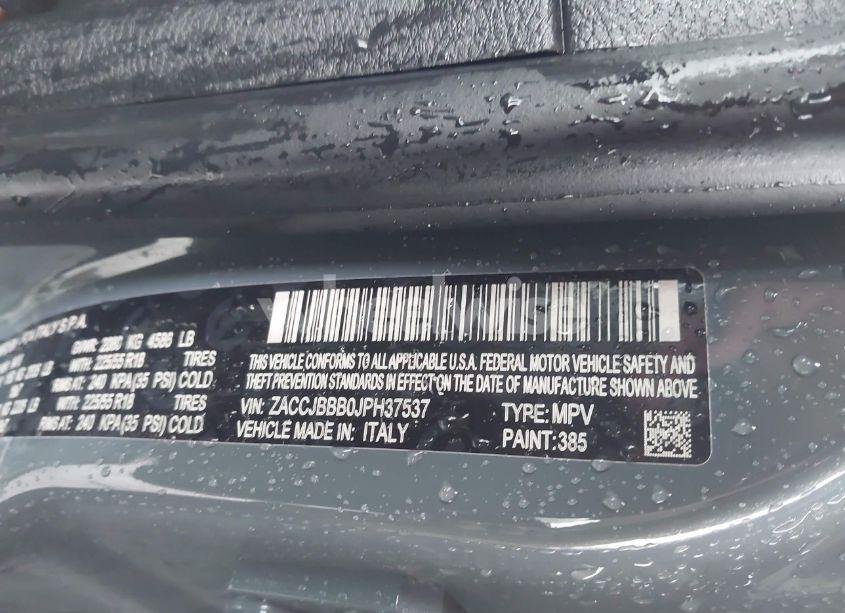 Photo 9 of 2018 Jeep Renegade ALTITUDE 4X4 (VIN ZACCJBBB0JPH37537)