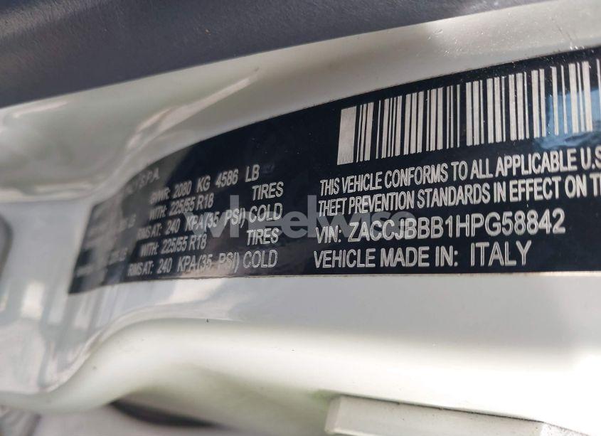 Photo 9 of 2017 Jeep Renegade LATITUDE 4X4 (VIN ZACCJBBB1HPG58842)