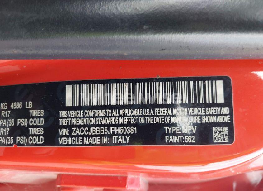 Photo 9 of 2018 Jeep Renegade LATITUDE 4X4 (VIN ZACCJBBB5JPH50381)