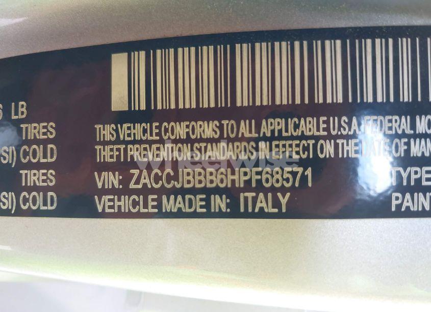 Photo 9 of 2017 Jeep Renegade LATITUDE 4X4 (VIN ZACCJBBB6HPF68571)