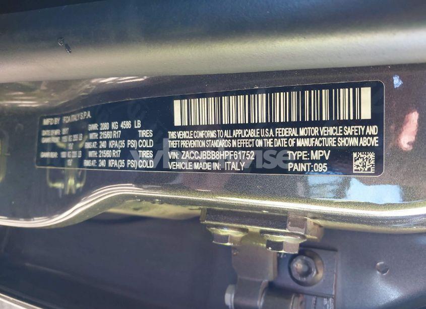 Photo 9 of 2017 Jeep Renegade LATITUDE 4X4 (VIN ZACCJBBB8HPF61752)