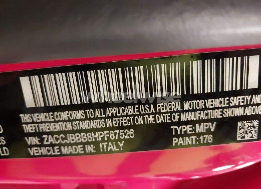 Photo 9 of 2017 Jeep Renegade LATITUDE 4X4 (VIN ZACCJBBB8HPF87526)