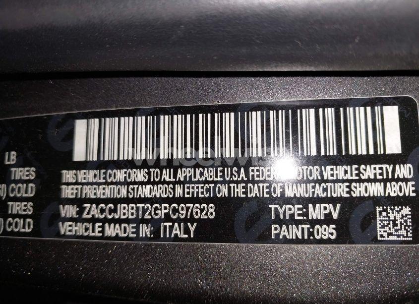 Photo 9 of 2016 Jeep Renegade LATITUDE (VIN ZACCJBBT2GPC97628)