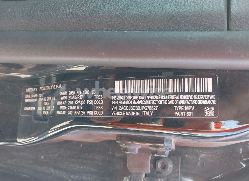 Photo 9 of 2018 Jeep Renegade TRAILHAWK 4X4 (VIN ZACCJBCB0JPG78827)