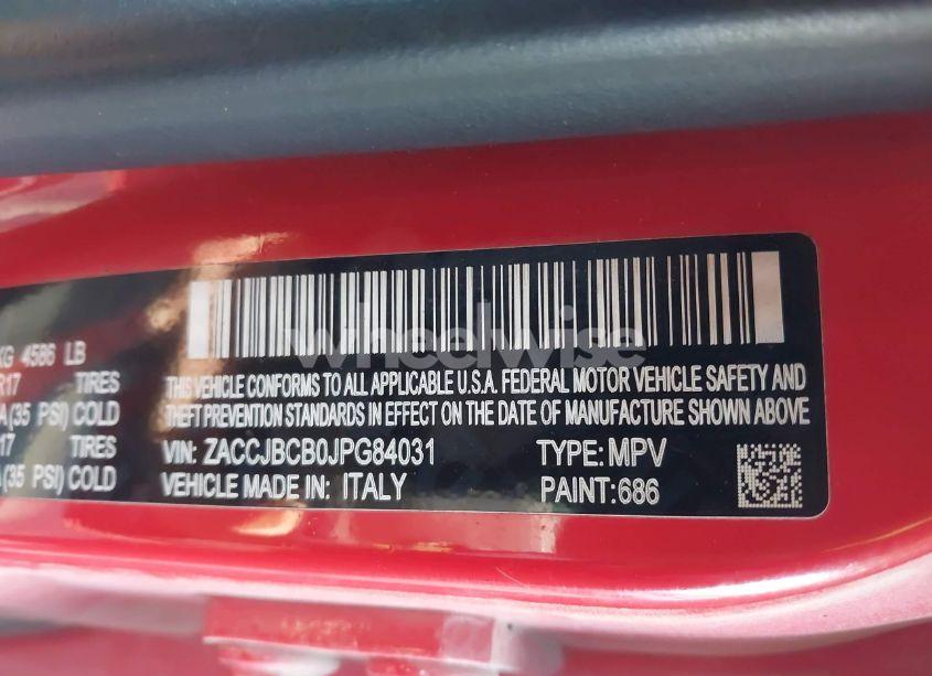 Photo 9 of 2018 Jeep Renegade TRAILHAWK 4X4 (VIN ZACCJBCB0JPG84031)