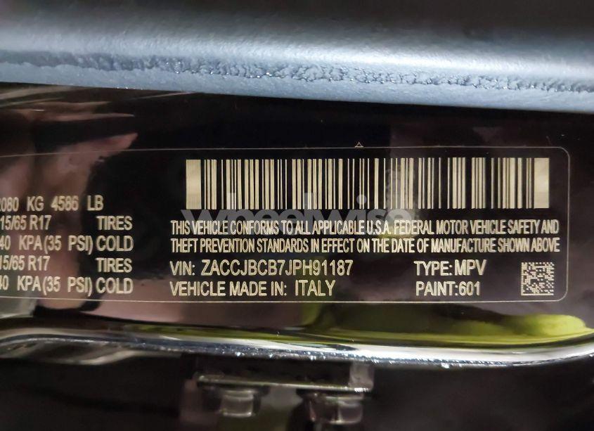 Photo 9 of 2018 Jeep Renegade TRAILHAWK 4X4 (VIN ZACCJBCB7JPH91187)