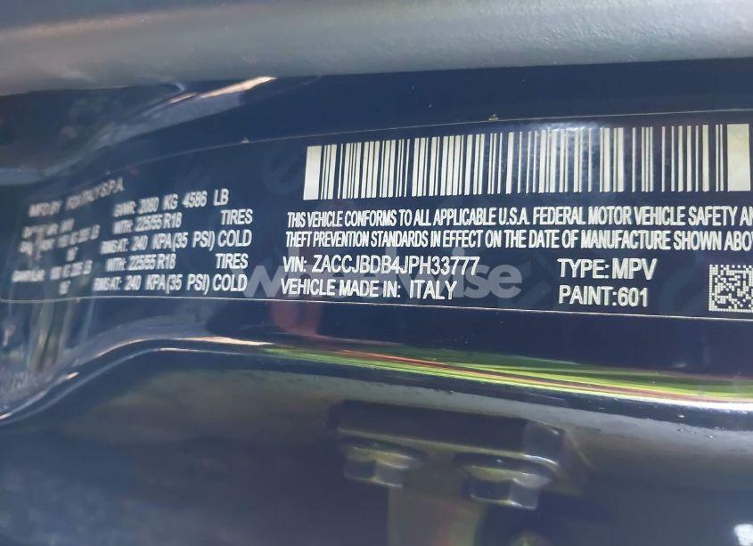 Photo 9 of 2018 Jeep Renegade LIMITED 4X4 (VIN ZACCJBDB4JPH33777)